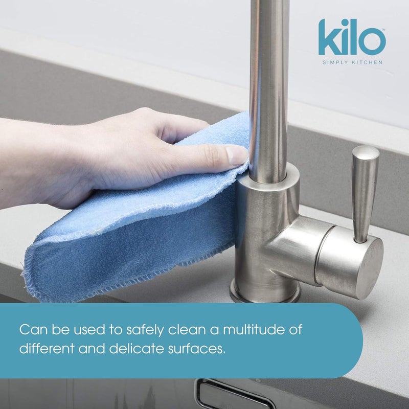kilo Scrubby Sponge-Non-Scratch Pot Scourer with Absorbent Core, Multi-Purpose Set of 2 (Various Colours), One Size - Image 4