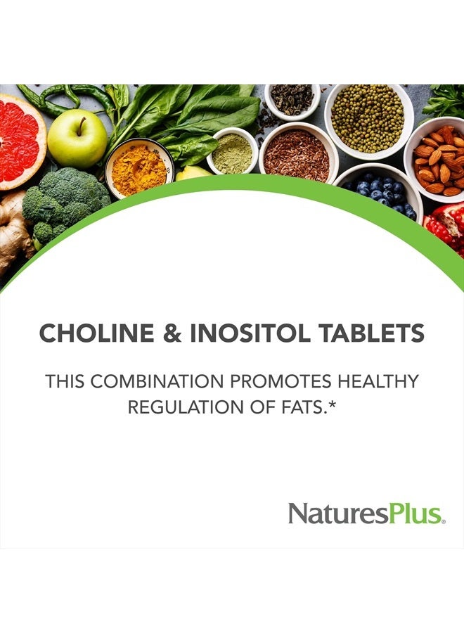 Natures Plus Choline & Inositol - 500 mg, 60 Vegetarian Tablets - Nervous System Support & Healthy Liver Function - Gluten-Free - 60 Servings - Image 3