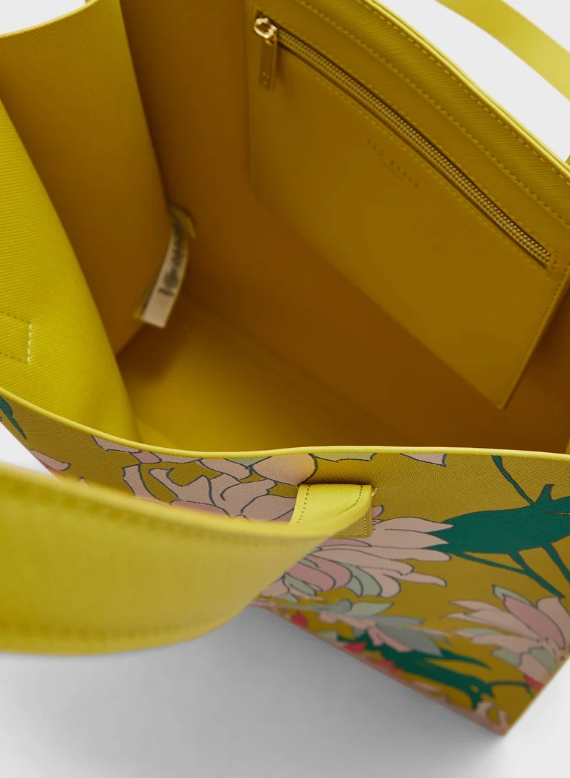 Ted Baker Floricn Floral Printed Large Icon Tote Bag