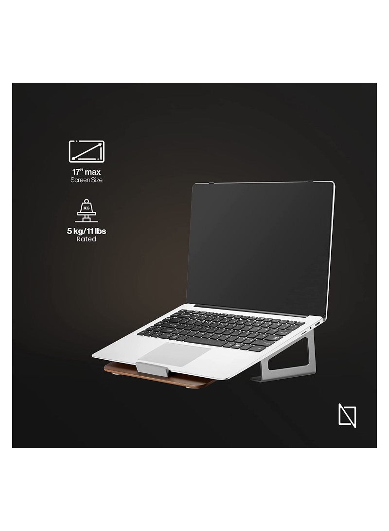 Navodesk Wooden Laptop Riser Stand Ergonomic Desk Accessory for Macbook & Notebook Universal Laptop Stand - Image 2