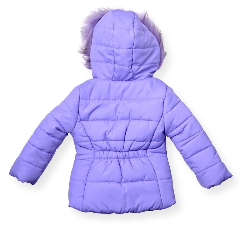 Arctic Quest Girls' Bib Snow Pants and Ski Jacket Water-Resistant Snowsuit For Kids Winter Hooded Jacket, Violet Tulip, 18M - Image 4