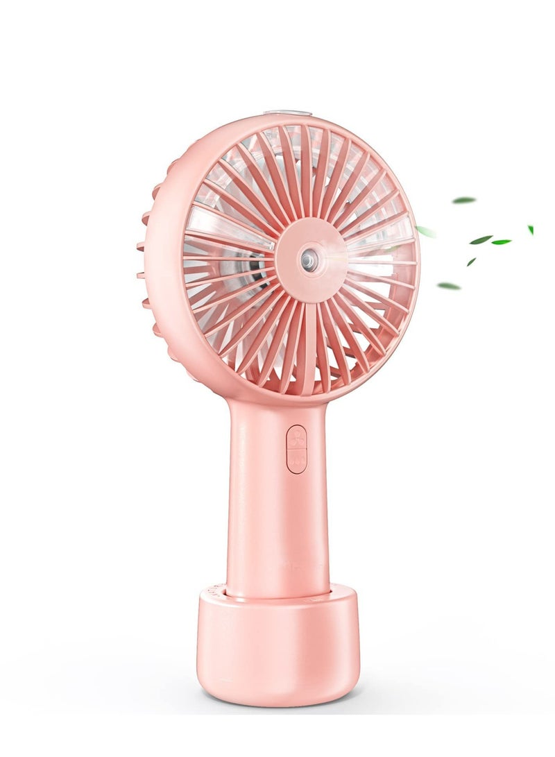 Excefore Portable Handheld Misting Fan, Handheld Misting cooling Fan,Portable USB Rechargeable Fan, 3 Speed Adjustments，For Office, Travel,Indoor, Library - Image 1