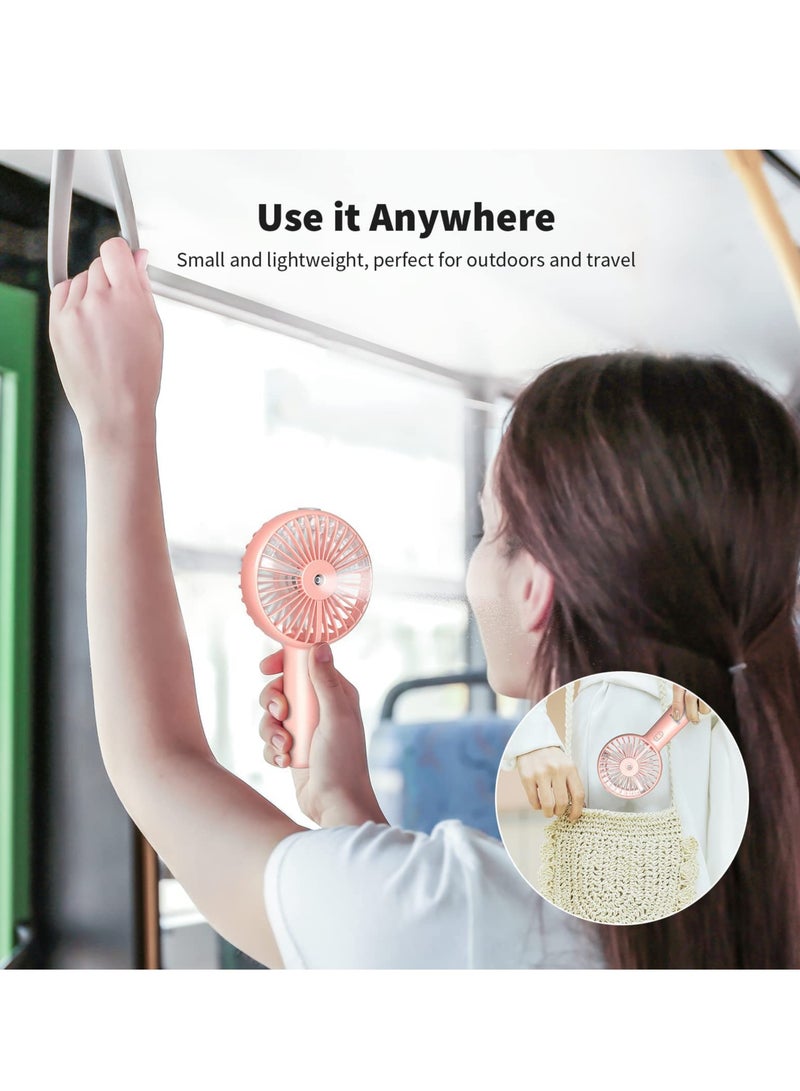 Excefore Portable Handheld Misting Fan, Handheld Misting cooling Fan,Portable USB Rechargeable Fan, 3 Speed Adjustments，For Office, Travel,Indoor, Library - Image 4