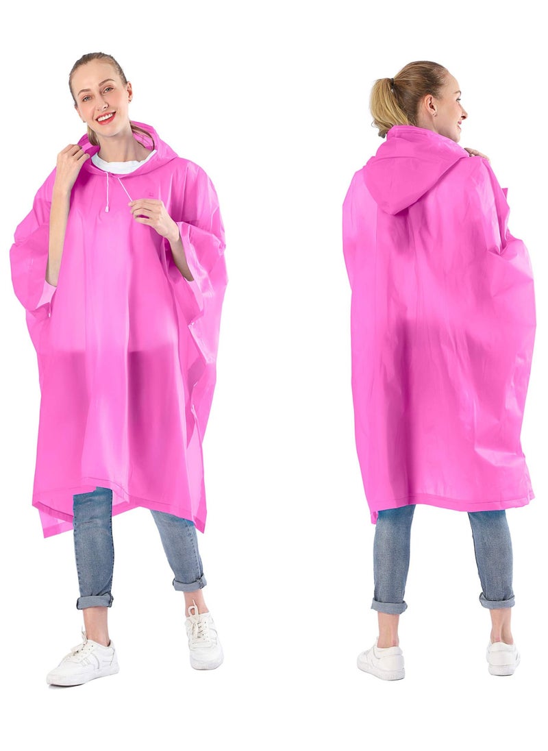 SYOSI Portable EVA Raincoats for Adults, KASTWAVE Reusable Rain Ponchos with Hoods and Sleeves Lightweight Raincoats for Lightweight for Adults, Emergency, Camping, Men, Women 