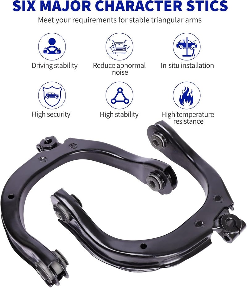 LCWRGS Front Upper Control Arms with Ball Joints for Chevy Trailblazer, GMC Envoy, Buick Rainier, Isuzu Ascender, Oldsmobile Bravada, Saab 9-7X - Image 4