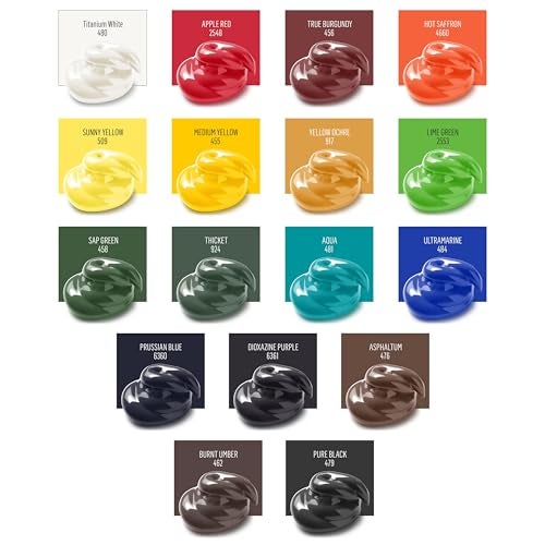 FolkArt Art Talk with Andy, 17 Piece 2 fl oz Premium Acrylic Set Including 15 Matte 2 Multi-Surface Paint Colors, 90286, Assorted - Image 2