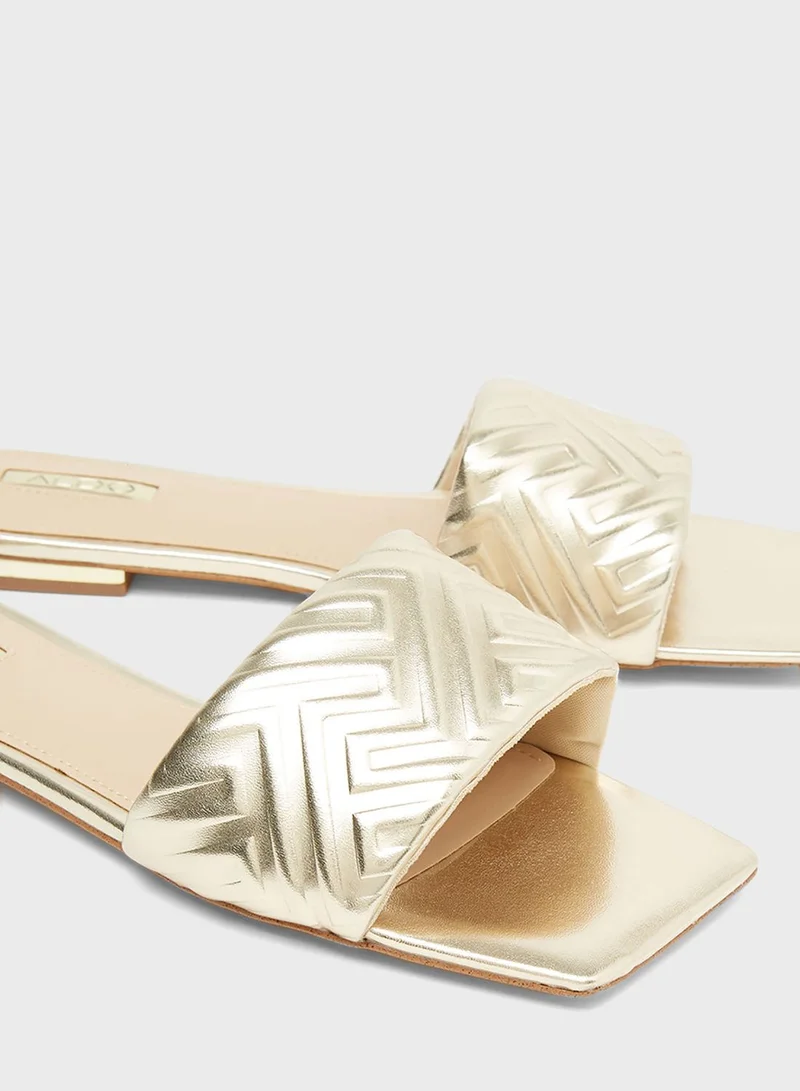 ALDO Cleona Metallic Flat Sandals