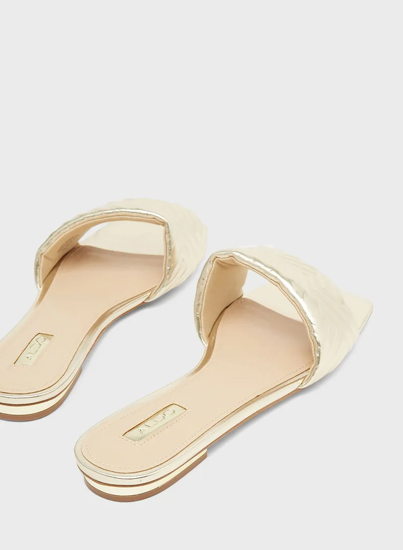 ALDO Cleona Metallic Flat Sandals