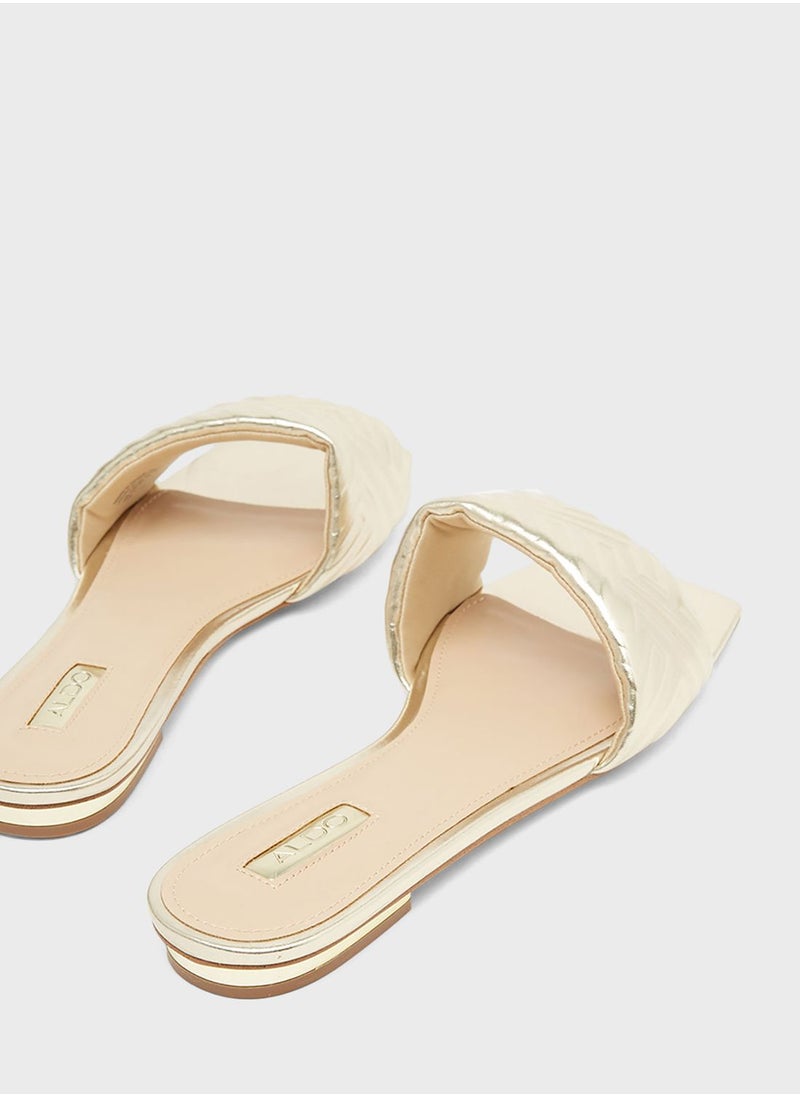 ALDO - Cleona Metallic Flat Sandals - Image 1