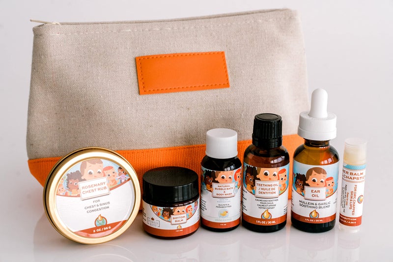 Punkin Butt Punkin Butt Gift Bag Set teething oil ear drops chest rub diaper rash bubble bath lip balm