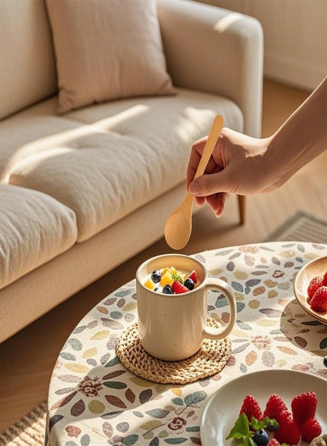 jiebor 30Pcs Mini Small Wooden Spoons Tiny Wood Spoons Bulk for Tea Coffee Sugar Ice Cream Salt Spices Honey Jars Home Kitchen 5 Inch - Image 4
