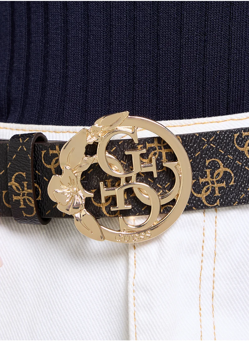 GUESS Logo Detailed None Allocated Hole  Belt