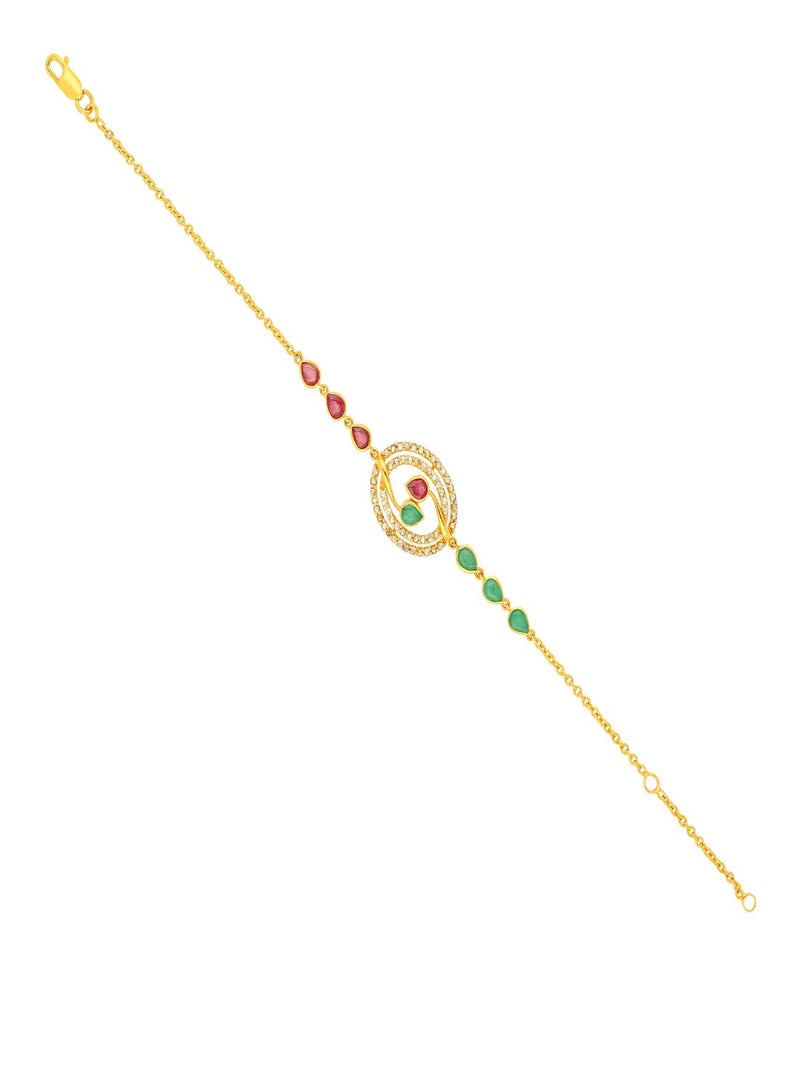 Malabar Gold and Diamonds 22 Carat 916 Purity Uncut Diamond Bracelet ERGGEN095BR1Y7 for Women  - Image 2