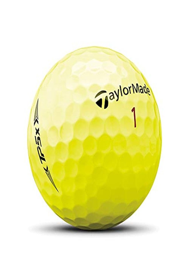 TaylorMade Golf 2021 TP5X YELLOW GOLF BALLS - Image 2
