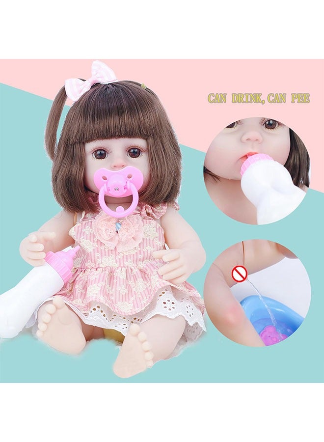 Beauenty Reborn Baby Doll 39cm Realistic Newborn Baby Dolls  Lifelike Weighted With Soft Silicone Doll Girls With Plush Toy  Doll Clothes For Age 3+ - Image 4