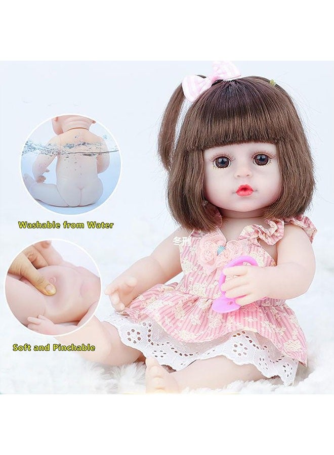 Beauenty Reborn Baby Doll 39cm Realistic Newborn Baby Dolls  Lifelike Weighted With Soft Silicone Doll Girls With Plush Toy  Doll Clothes For Age 3+ - Image 5