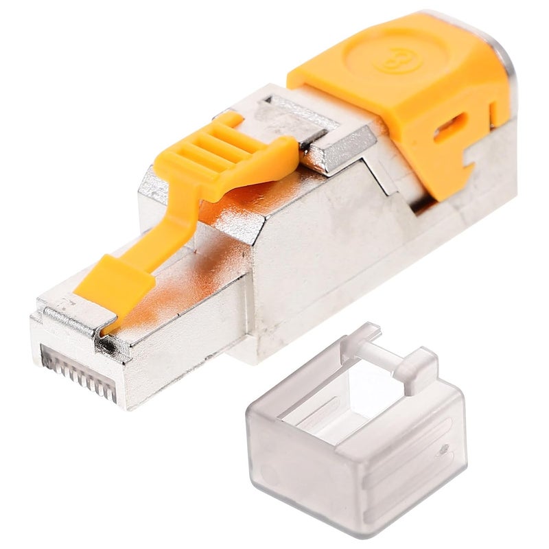 موصل إيثرنت RJ45 معزول من الفئة 8، قابس معياري يمرر الأسلاك، مقبس تثبيت بدون أداة للكابلات عالية السرعة، متوافق مع الفئات 6a/7/8، جهات اتصال مطلية بالذهب للألعاب والاستخد��م المهني - Image 1