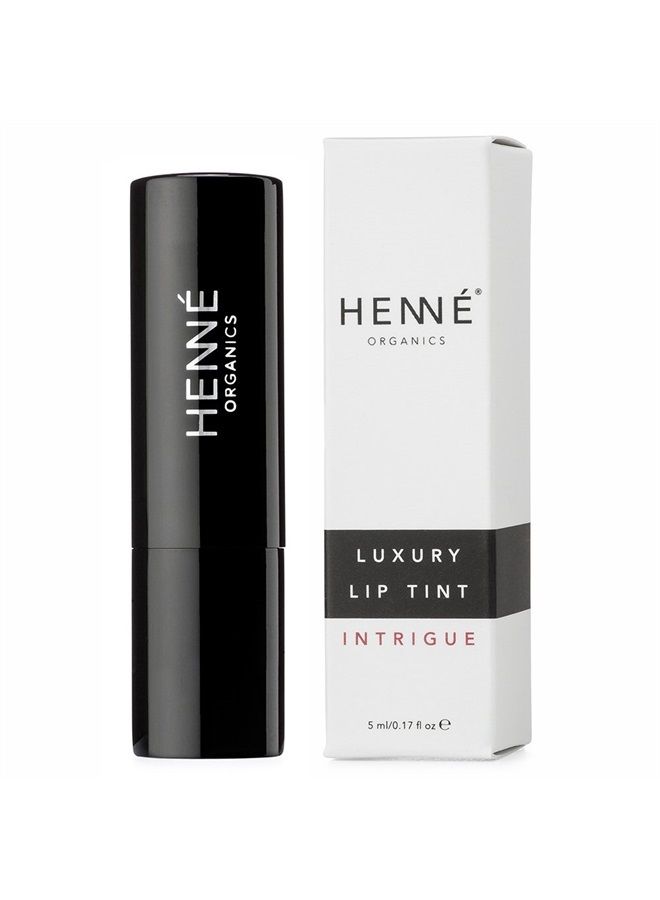 HennÃ© Organics Henné Organics Luxury Lip Tint - Moisturizing, Sheer Natural Color - Intrigue (Brick Red) - Image 2