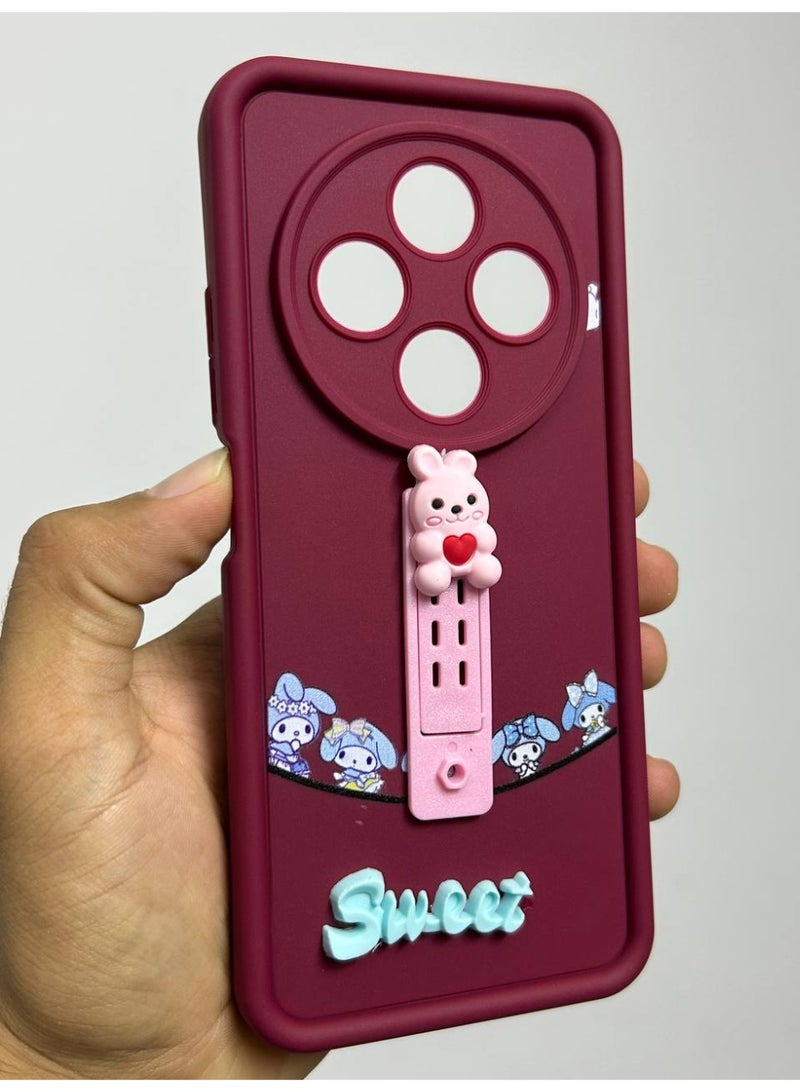 new cartoon-designed back cover with the word "Sweet" on it, compatible with the Xiaomi Redmi 14C phone. - Image 2