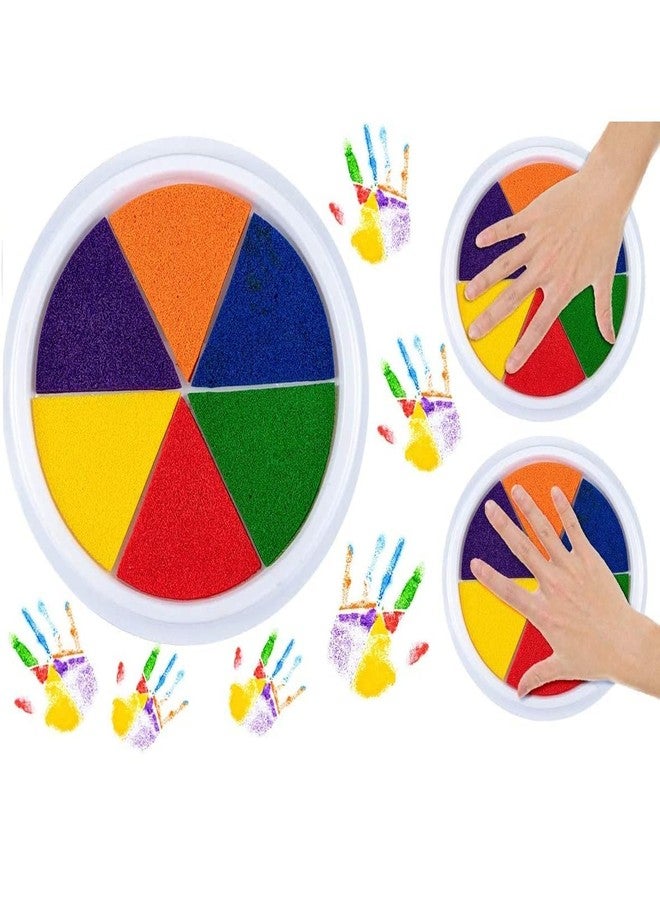 53 Arts 53ARTS6 Colors Ink Pads- Stamp DIY Finger Color-Painting Craft Cardmaking DIY Ink Pad for Kids Montessori Drawing Learning Education ToysSet of 3 - Image 2