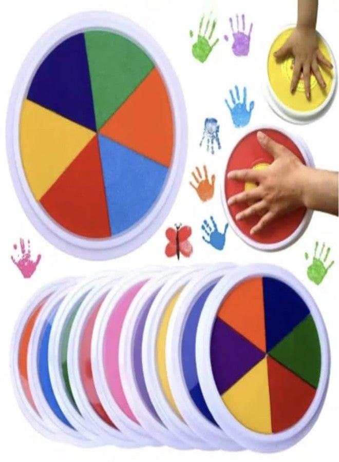 53 Arts 53ARTS6 Colors Ink Pads- Stamp DIY Finger Color-Painting Craft Cardmaking DIY Ink Pad for Kids Montessori Drawing Learning Education ToysSet of 3 - Image 1