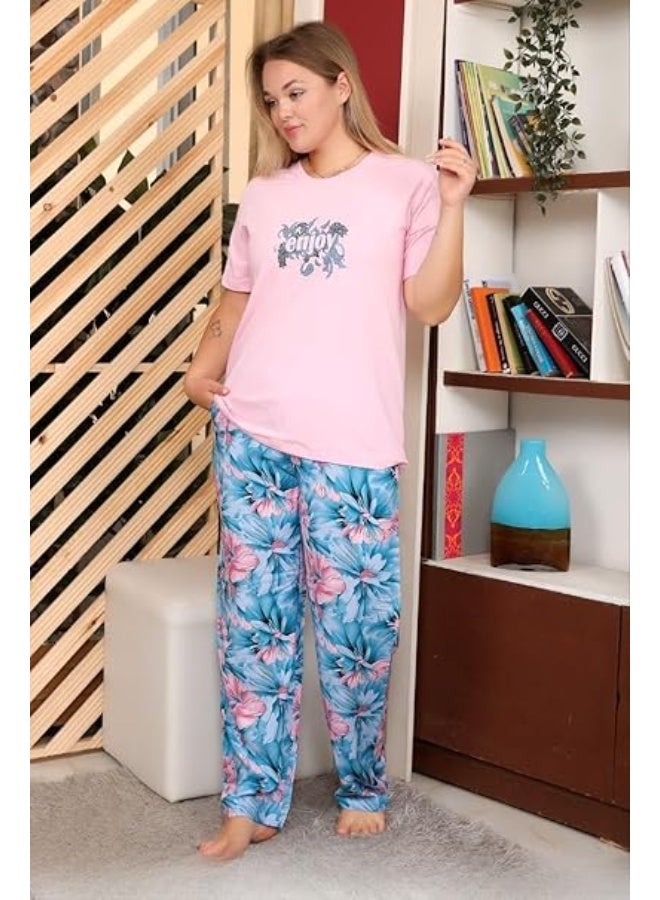 Women's Pajamas – Lightweight and comfortable sleep set in soft fabric – Suitable for everyday use and comfortable sleep (Code 6649) AB - Image 1
