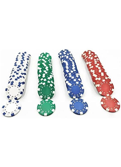 11.5g Clay Composite Dice Striped  Chips- 4 Colors