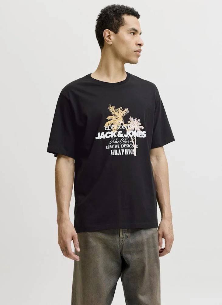 JACK & JONES Printed Crew Neck Regular fit t-shirt