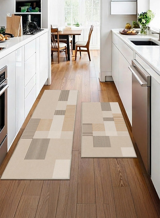 AiQi Waterproof Anti-Slip Kitchen Floor Mat Set of 2 (50×80cm + 50×150cm) | Soft Anti-Fatigue Comfort Rugs for Kitchen, Bedroom & Entrance - Image 1