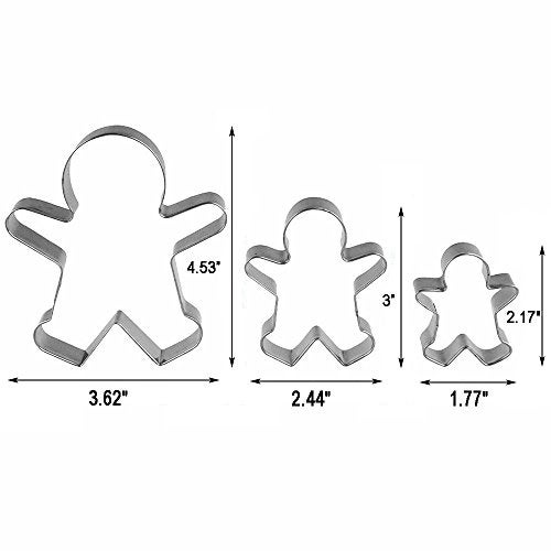 SOSOHOME Funny Gingerbread Man Cookie Cutters, Boy and Girl Cookie Cutter Set Molds, 6 Piece - Image 2