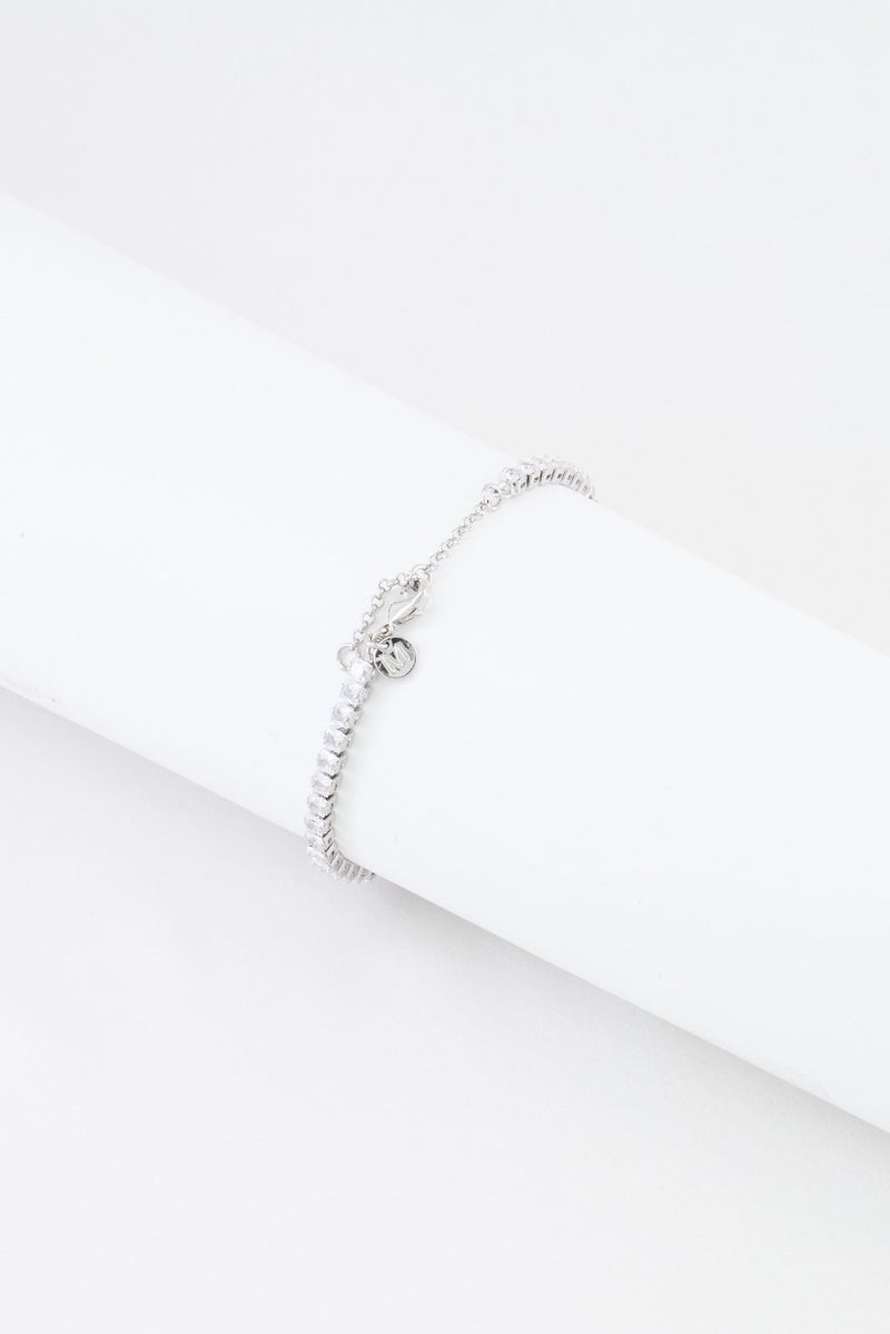Mestige Frosted Tennis Bracelet, Silver  - Image 1