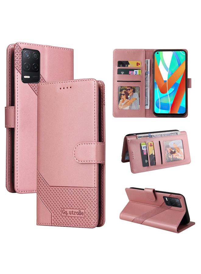 The Bros Case For Realme V13 5G Skin Feel Magnetic Leather Phone Case