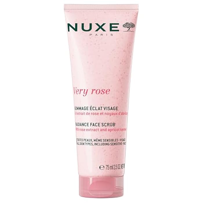 NUXE Very Rose Radiance Face Scrub with Floral Water. Gentle Exfoliating Care that Cleans Deeply for Soft, Smooth, Hydrated Skin. Suitable for Sensitive Skin, 2.5 Fl Oz - Image 1