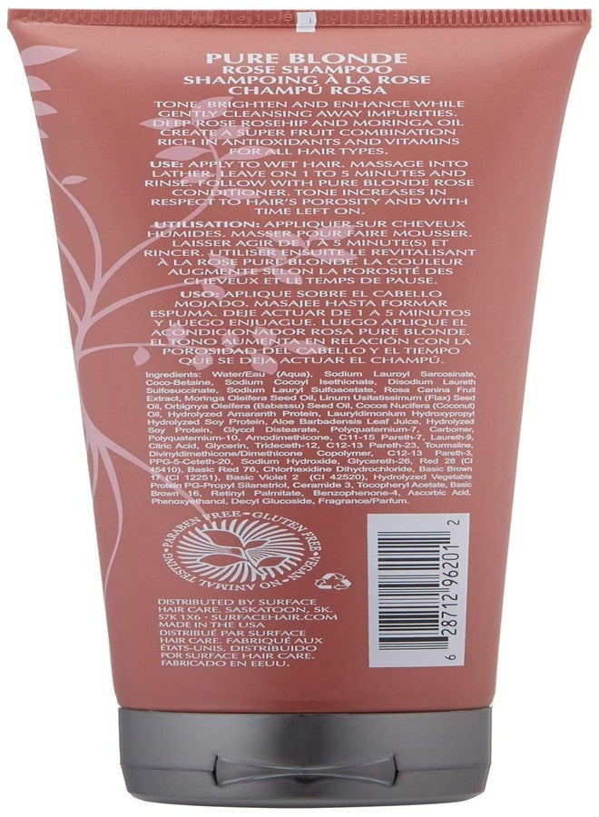 SURFACE Hair - Pure Blonde Rose Shampoo - Sulfate-Free, Paraben-Free Cleansing, Shine, Tone & Enhance - 9oz - Image 2