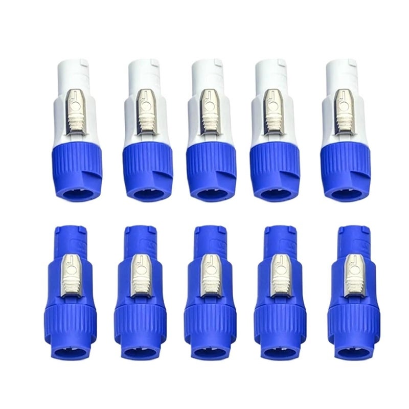 10Pcs Powercon AC Socket 20A Input Output Blue White nac3fca​ Twist Locking Connector(5 Sets Input) - Image 1