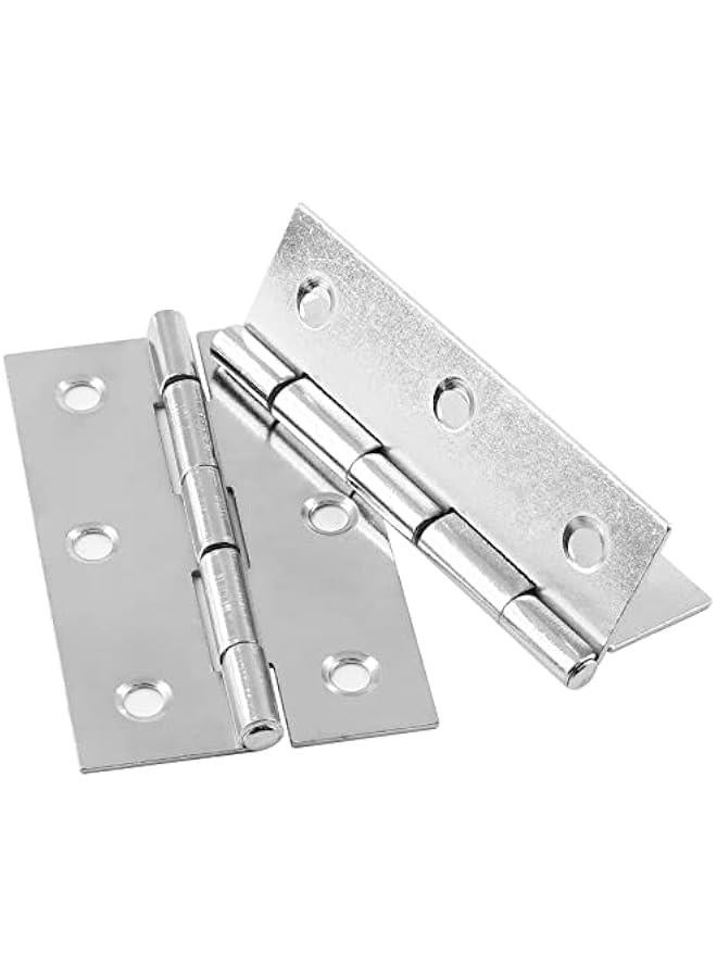 12 Pack 2.5 Inch Door Hinge Cabinet Hinge,Silver  Hinges Ball Bearing Hinges Window Hinges Outdoor Hinges with Mounting Screws - Image 4