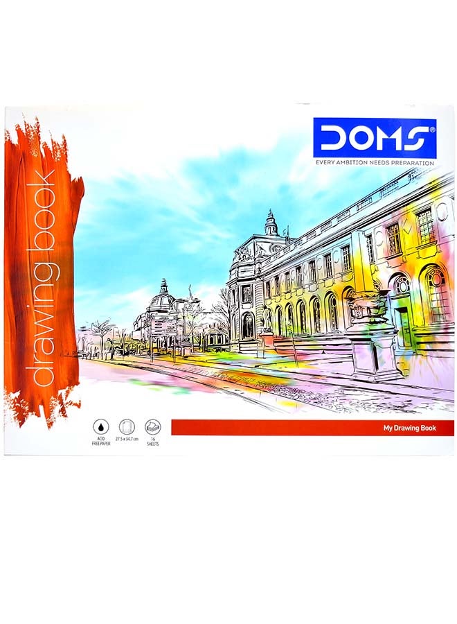 دفتر رسم دومز 8988 B4 بني 16 ورقة/32 صفحة