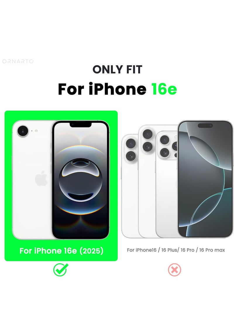 MIGOFAST iPhone 16e Case 6.1 2025 Liquid Silicone 3 Layers Full Covered Soft Gel Rubber Phone Case Shockproof Protective Cover with Anti Scratch Microfiber Lining Black - Image 3