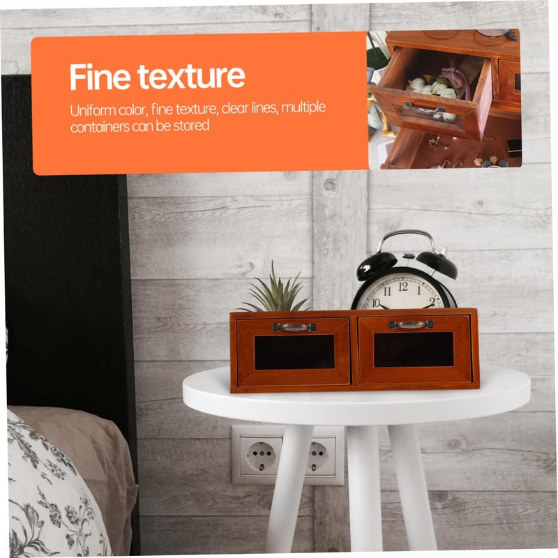 حامل شاشة خشبي مع رف تخزين لتنظيم سطح المكتب في المكتب والمنزل - Image 4