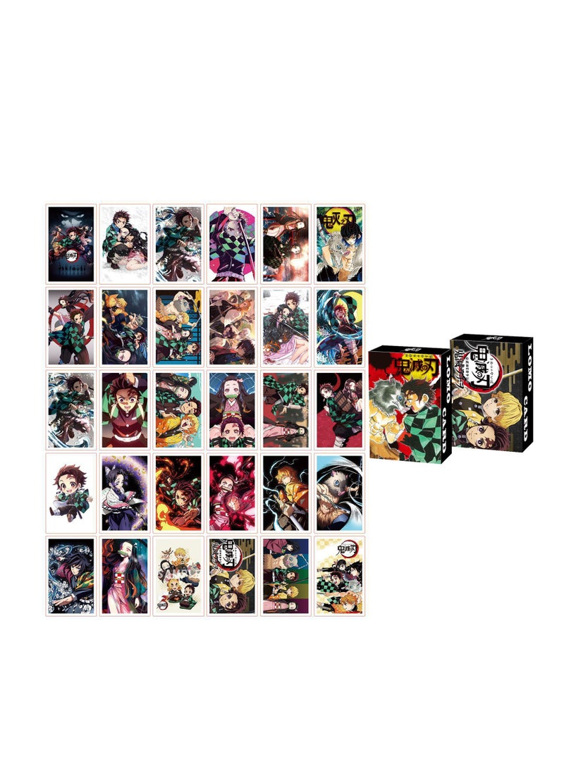 Color Fans 30 قطعة من بطاقات لومو أنيمي قاتل الشياطين اللطيفة - Image 2