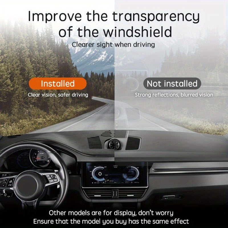 Dashboard Cover Mat For Corolla 2014 To 2018 Black RHD Light Blocking Uv Protection Automotive Accessory - Image 3