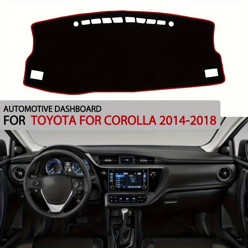 Dashboard Cover Mat For Corolla 2014 To 2018 Black RHD Light Blocking Uv Protection Automotive Accessory - Image 1