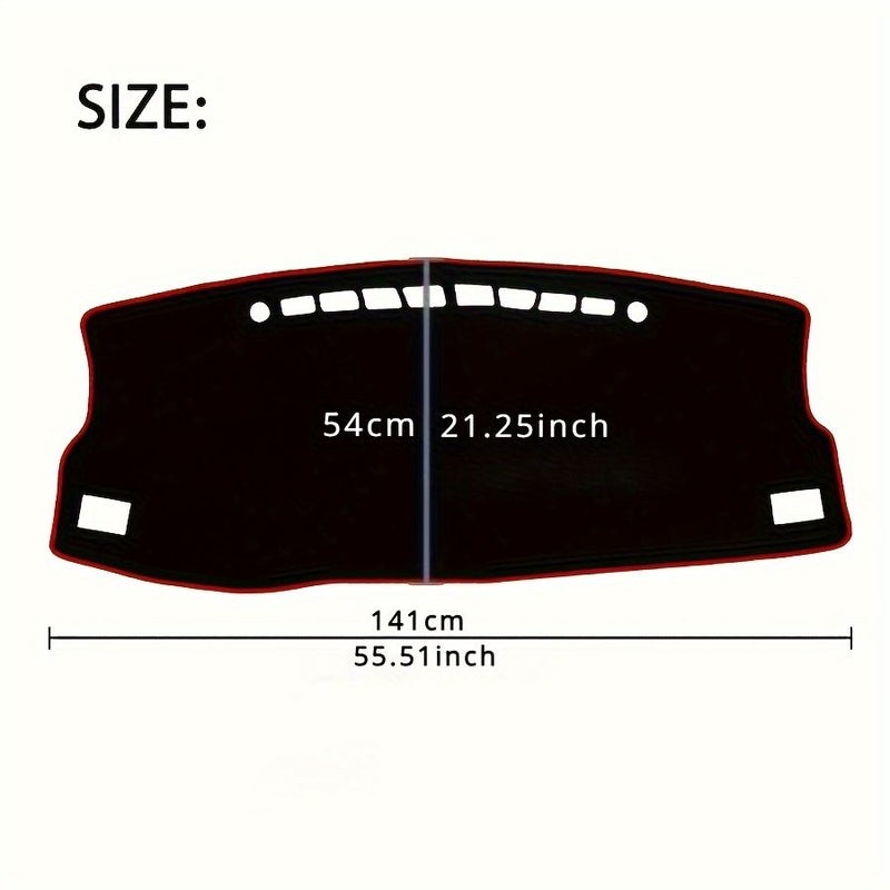 Dashboard Cover Mat For Corolla 2014 To 2018 Black RHD Light Blocking Uv Protection Automotive Accessory - Image 2