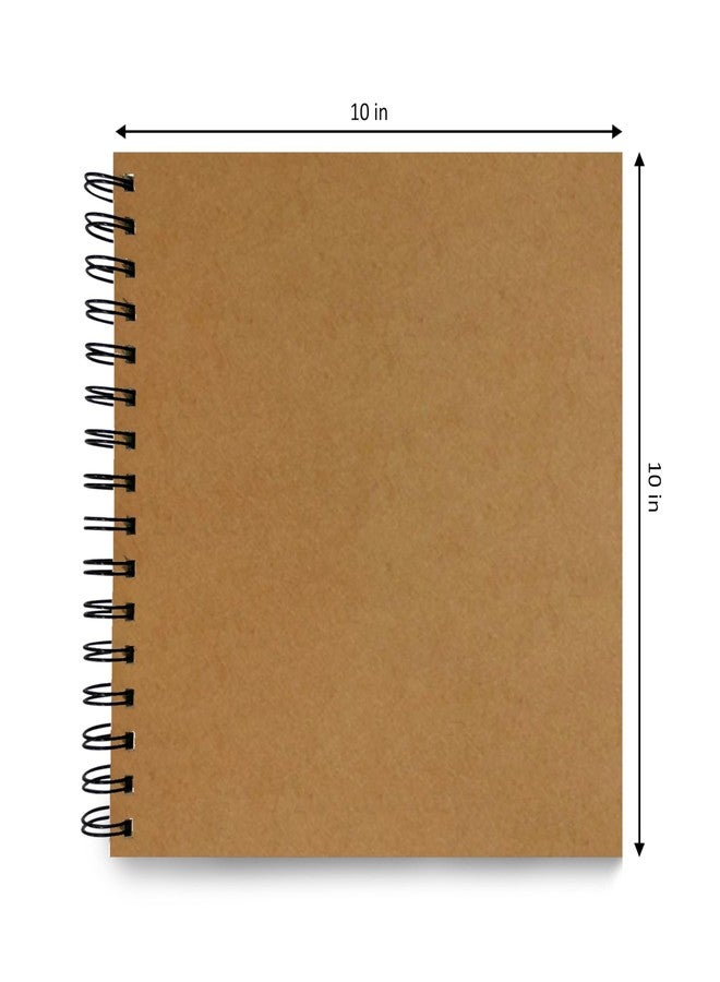PaperO Millboard Sketchbook - 10 Inch | 300 GSM Premium Sheets | 15 Pages | Metal Wire-O Bound | Ideal for Sketching, Drawing & Mixed Media Art | Design 2 - Image 2