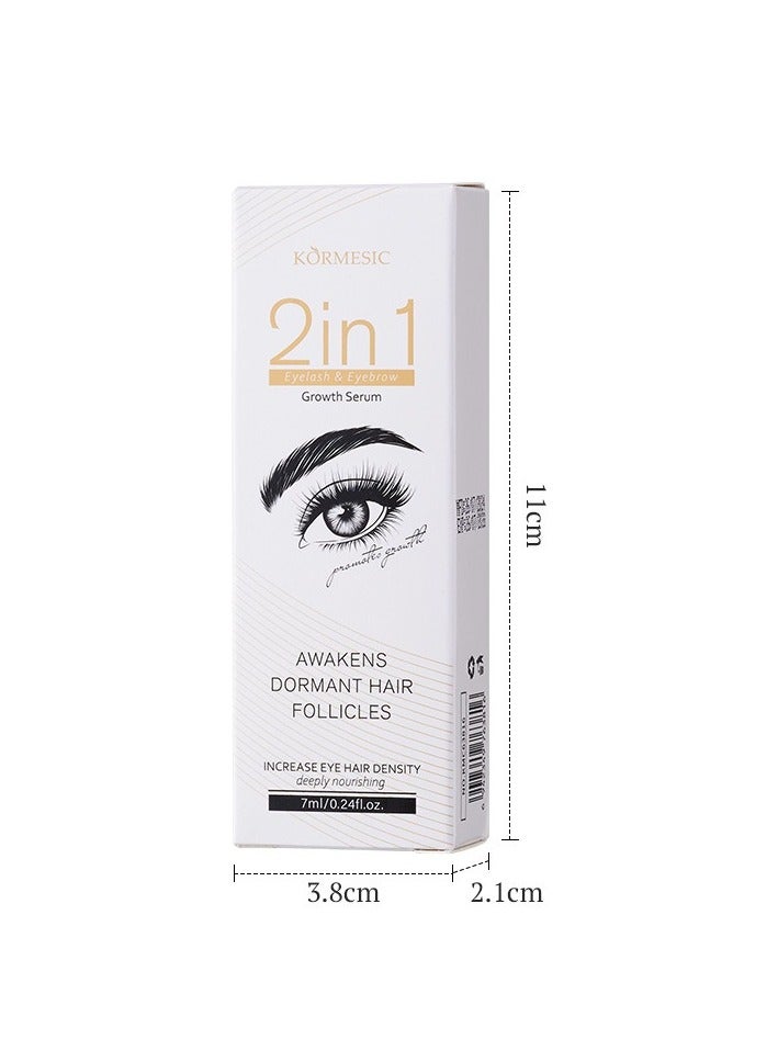 Kormesic مصل الرموش والحواجب 2 في 1-يعزز الحجم والصحة 7 مل - Image 2