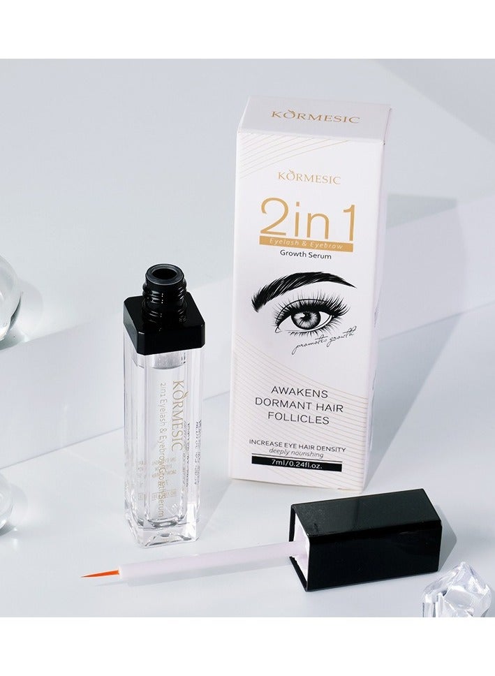 Kormesic مصل الرموش والحواجب 2 في 1-يعزز الحجم والصحة 7 مل - Image 3
