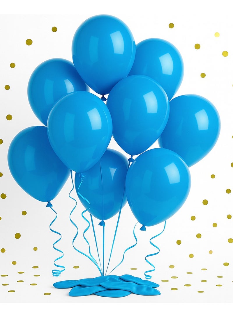 نقطة الحزب 50 قطعة من بالونات اللاتكس القياسية، بالونات زرقاء سماوية مقاس 10 بوصات لحفلات الزفاف وأعياد الميلاد والمهرجانات وديكورات الحفلات - Image 1