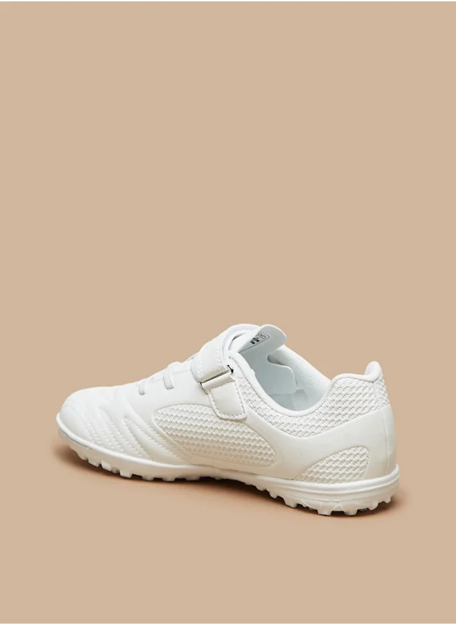 Kappa Boys' Textured Sports Shoes with Hook and Loop Closure