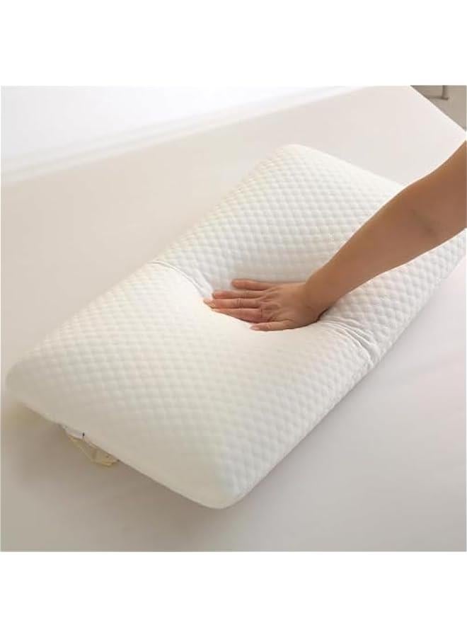HOOKOR Memory Foam Bed Pillows, Pillow for Side and Back Sleeper, Pillow for Neck Pain Relief, Washable Removable Cover, Soft, White, 60x40x13cm - Image 4