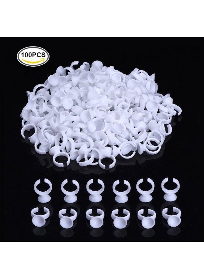 COOSKIN 100pcs Microblading Pigment Glue Rings Tattoo Ink Holder For Semi Permanent Makeup - Image 3